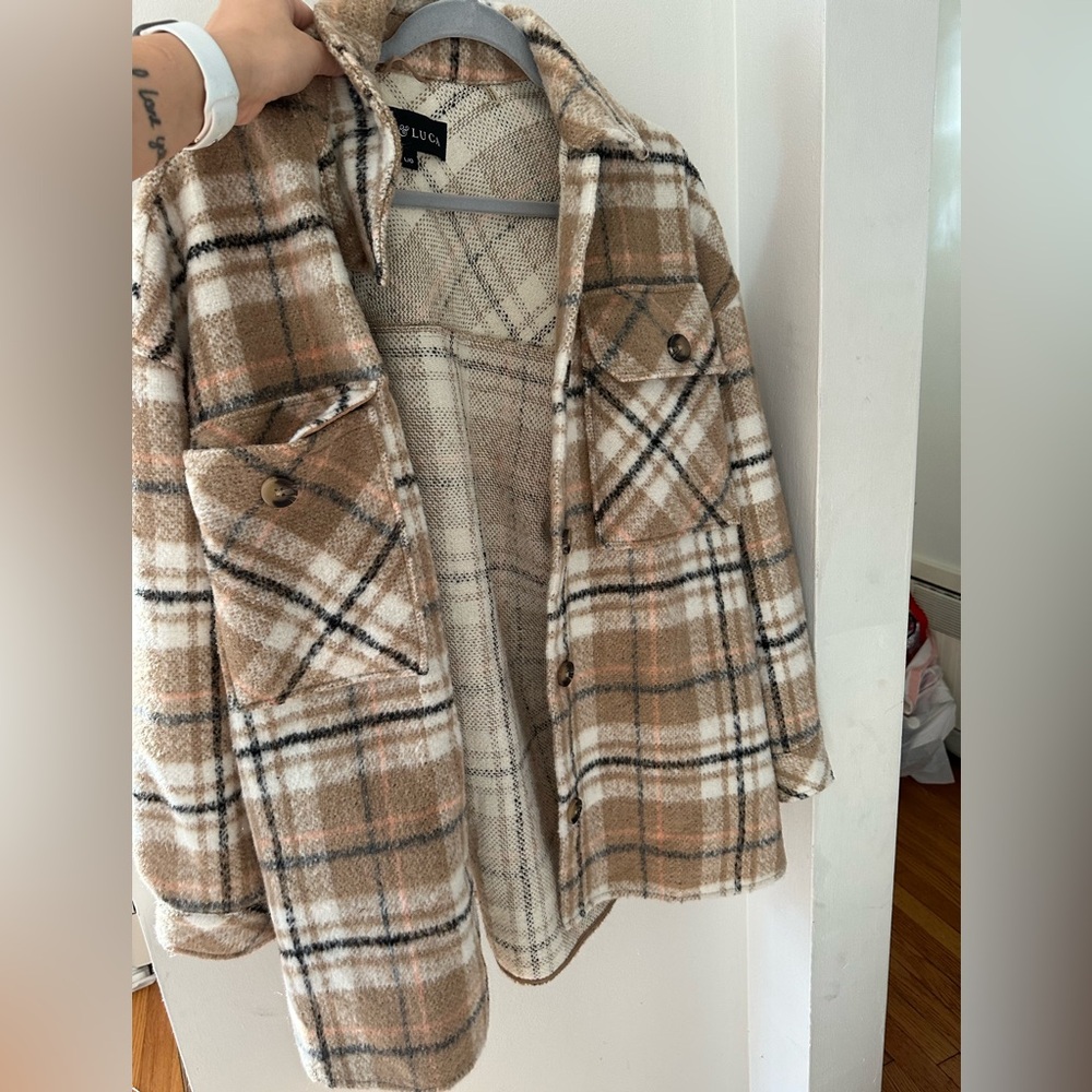 Flannel shacket large